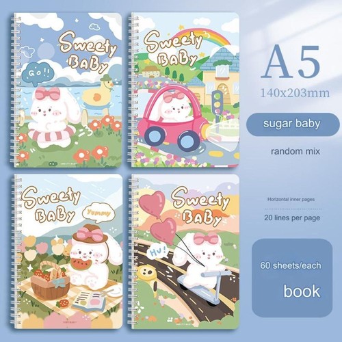 4pcs Coil Capybara Notebooks Memo Pads Student Stationery School Supplies - Picture 8 of 10