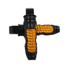 Motorcycle Foot Pegs Pedals Footrest Footpegs bicycle Moped Scooter (GOLD)