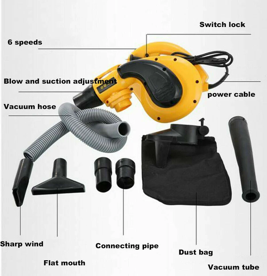 Handheld Car Vacuum Cleaner Powerful Suction Multifunction Duster Cleaning 220V - Image 4 of 4