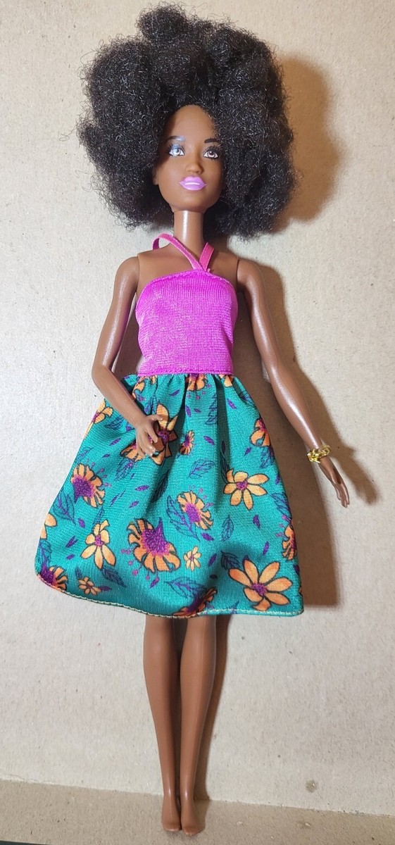 ☆☆☆バービーではない/イエロー*ビューティー African American Barbie Doll Fashionistas 59 Afro Hair Black C259