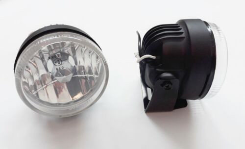 2 X 12V Anteriore Alogena Faretto Luci Fendinebbia H3/55W/E4-MARK Rotondo Auto - Photo 2/4