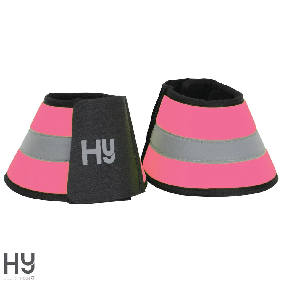 Reflector Over Reach Boots by Hy Equestrian  BE SAFE BE SEEN  Fluorescent - Image 4 of 4