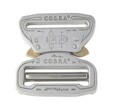 AustriAlpin 45mm 1.75" Chrome Cobra Buckle -Male Adjustable Female Fixed FY45AVF