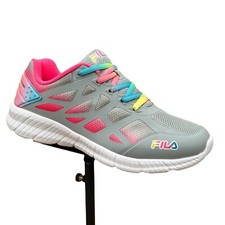 Fila Youth Girl's Athletic Sneakers Size 5 Gray-Multicolor Lightweight Comfort