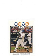 2008 Topps Base Gold Foil #305 Carlos Delgado New York Mets