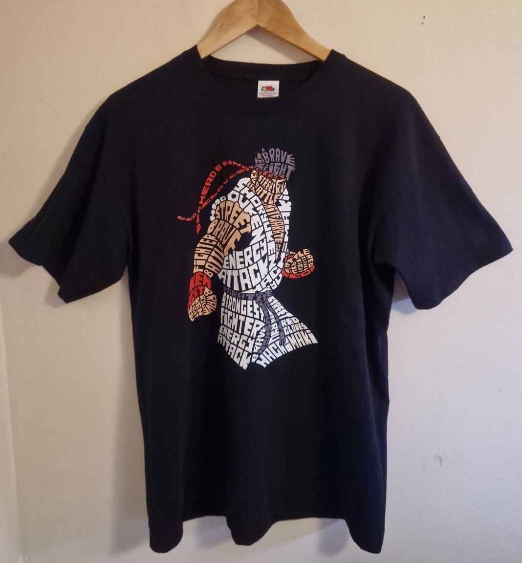 Ryu Text Graphic T Shirt Size L Good Condition | eBay UK