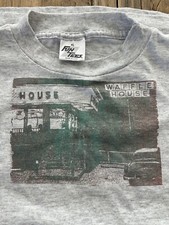 Vintage Single Stitch Waffle House Art T-Shirt Youth XL Fun Tees Tag Gray