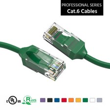 0.5Ft CAT6 28AWG Slim Ethernet Network Cable Green