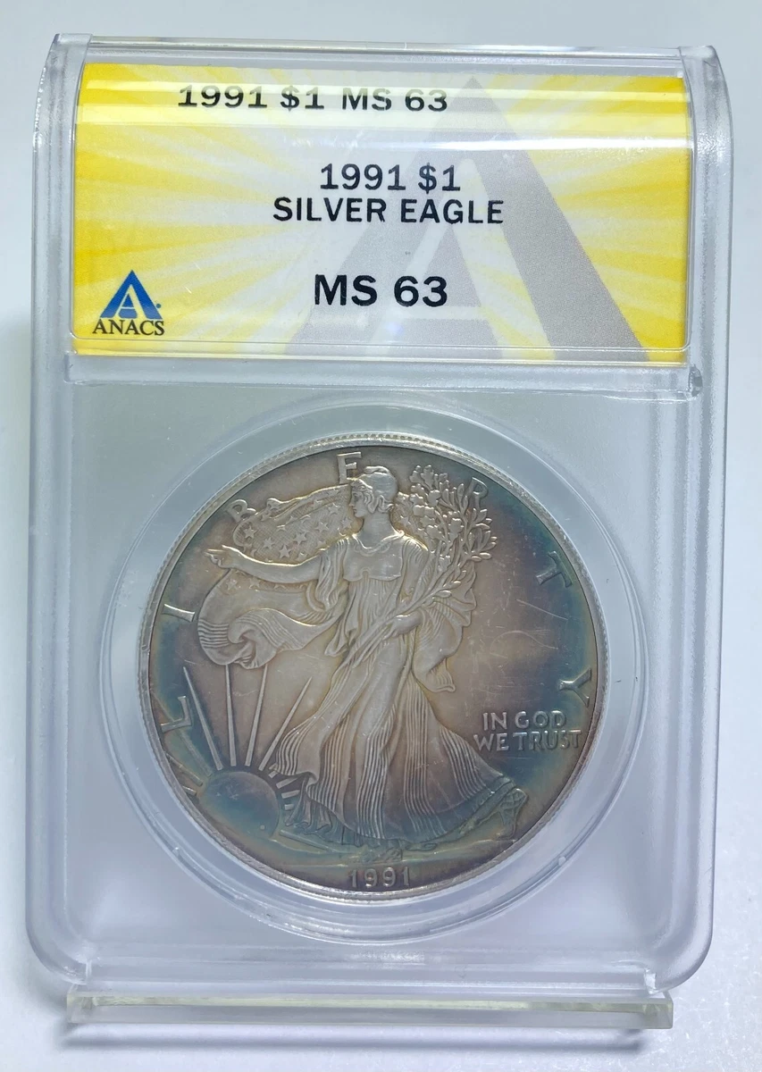 American Eagle MS 63 Graded Silver Bullion Coins for sale | eBay