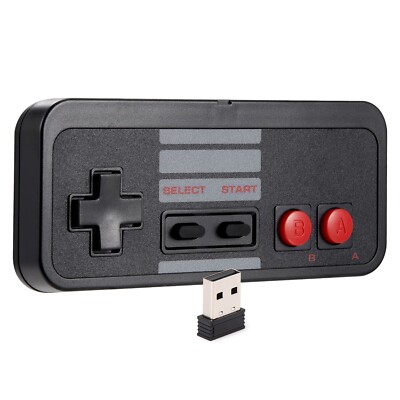 Wireless USB NES Controller Retro Gamepad USB Receiver for Windows PC Mac Linux