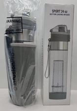 Infusion Pro 24 oz Fruit Infuser Water Bottle with Flavor Infuser - Insulated.