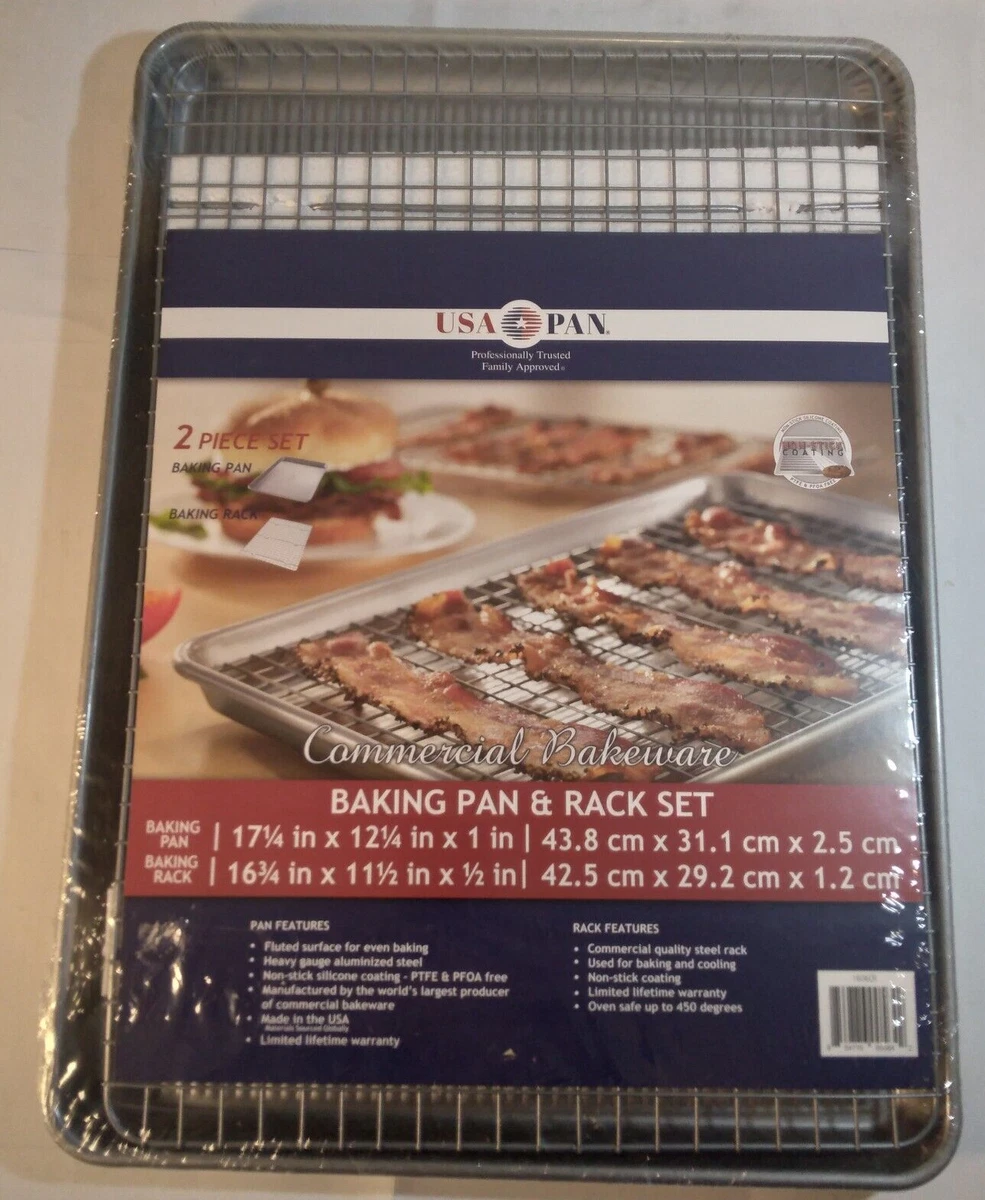 USA Pan Half Sheet Pan and Rack Set