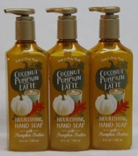 3 Bath & Body Works COCONUT PUMPKIN LATTE Nourishing Hand Soap