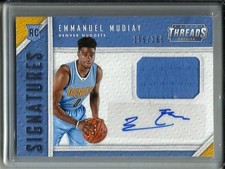 Emmanuel Mudiay 15/16 Panini Threads Autograph Game Used Jersey Rookie #135/199