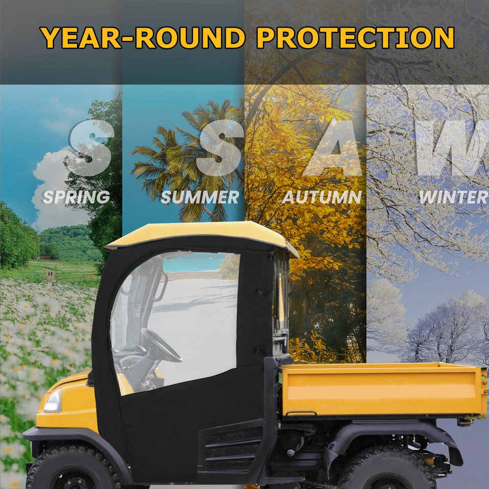 New PVC Full Soft Door Kit Fits For Kubota RTV900 / RTV1120 / RTV1100 2008-2014 - Image 3 of 4