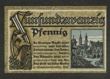 GERMANY NOTGELD 25 PFENNIG STADT-GOSLAR 1920 UNC