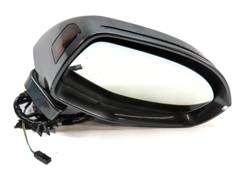 12-17 AUDI A7 (C7 4G8) RIGHT P-FOLD BLIND SPOT MEMORY DOOR MIRROR (GRAY)