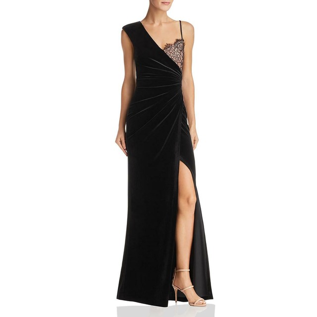 velvet asymmetric dress