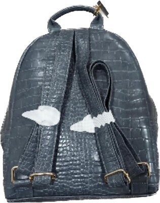 NWT BEBE Dark Gray Rena Croco Large Backpack | eBay display picture 1