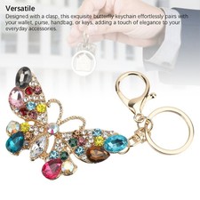 Crystal Shaped Keychain Keyring Bling Cute Rhinestone Purse Pendant