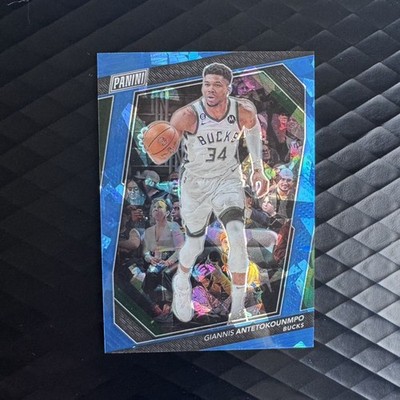 Jersey Match 2023 The National Bucks #27 Giannis Antetokounmpo Blue Ice 34/149