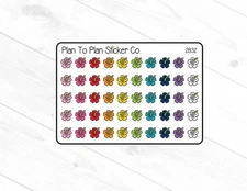 2832~~Hibiscus Flower Planner Stickers