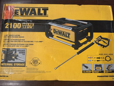 #ad #ad DEWALT DWPW2100 2100 PSI 1.2 GPM Cold Water Corded Washer w Spray Gun $300.00