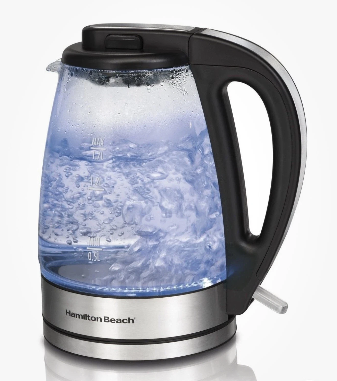 Hamilton Beach Glass Electric Tea Kettle Water Boiler 1.7L 1500 Watts 40869G