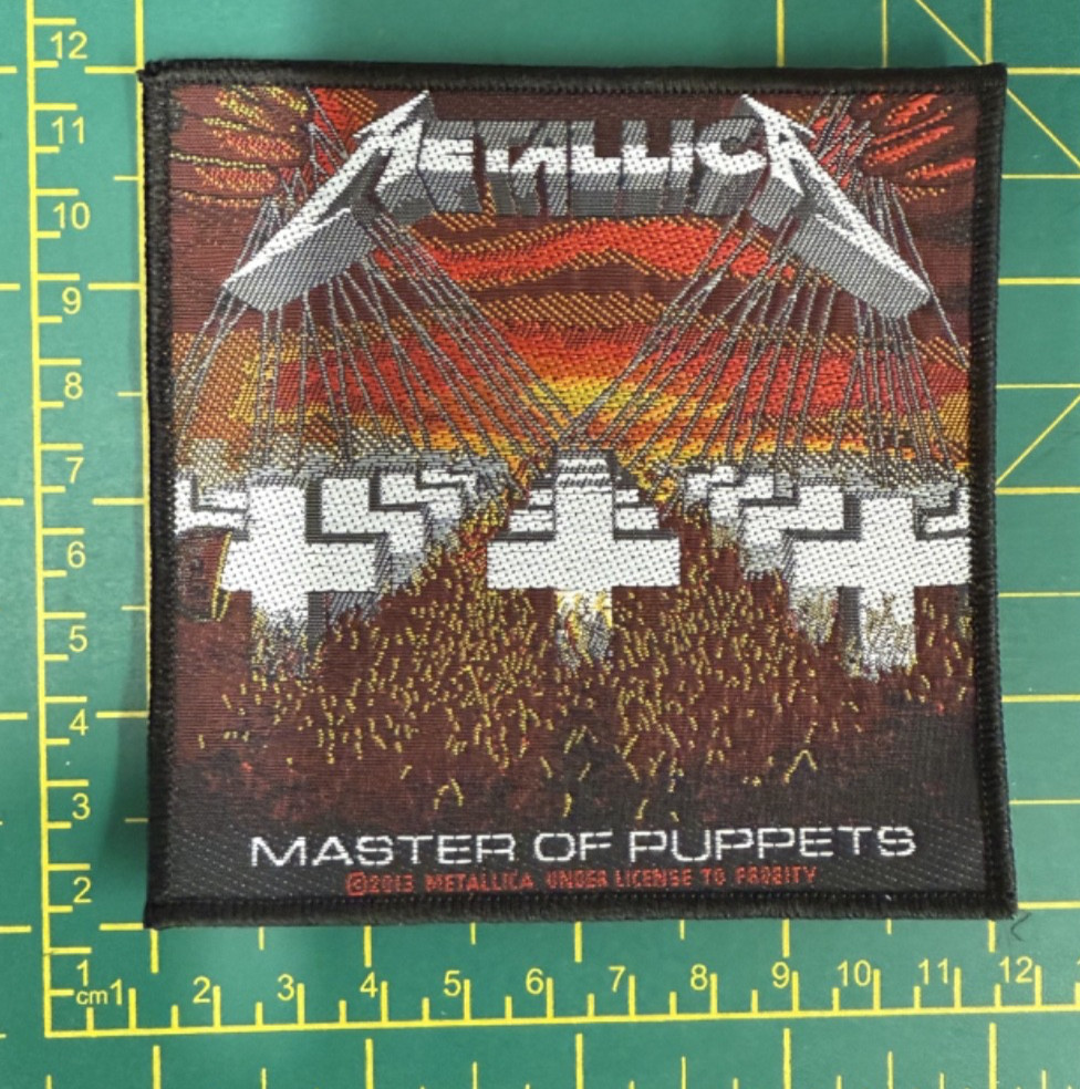 Metallica Master Of Puppets Album Cover Woven Sew On Patch Officially Licensed