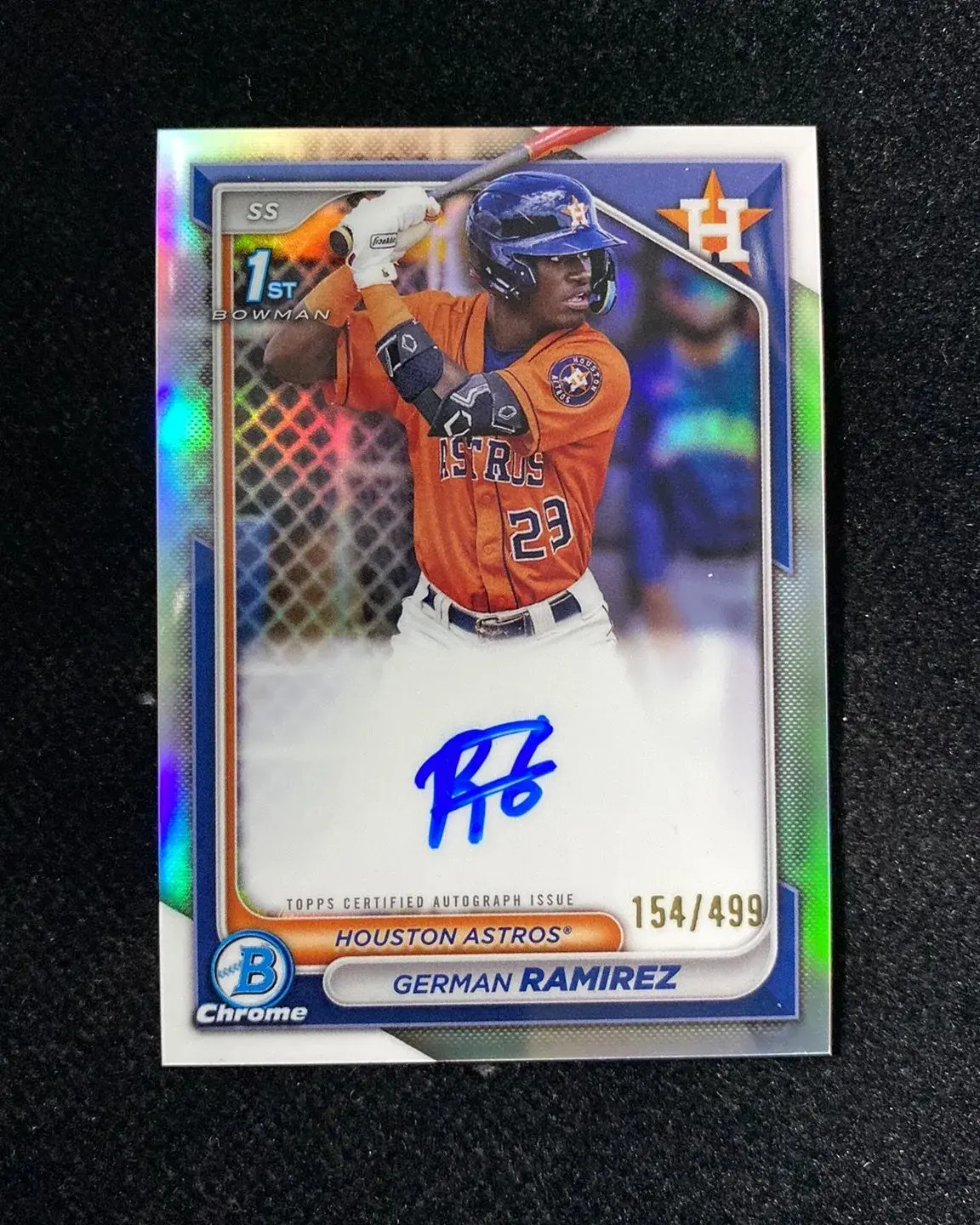 2024 Bowman Chrome Refractors #CPA-GR German Ramirez 1st Auto 154/499 TOM -OH20