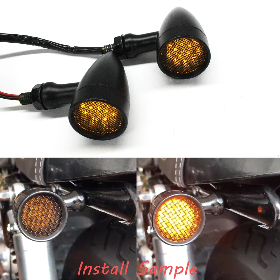 4 светодиодных мигалки указатели поворота для Harley Davidson Sportster Dyna - Изображение 4 из 4