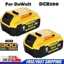 2 Pack 20V Max 6.0Ah Lithium-ion Battery for Dewalt DCB200 DCB205-2 DCB206 NEW