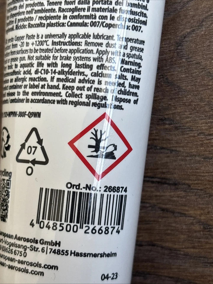 PRESTO Pasta De Cobre Grasa Lubricante 100g Tubo - Imagen 4 de 4