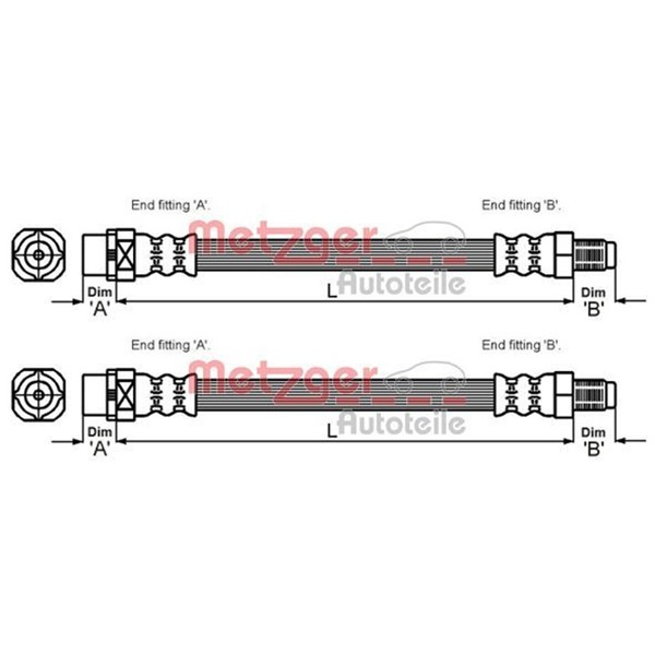 2X Metzger BremsschlÄUche Vorne Beidseitig Passend FÜR Bmw X5 Links+Rechts |-image