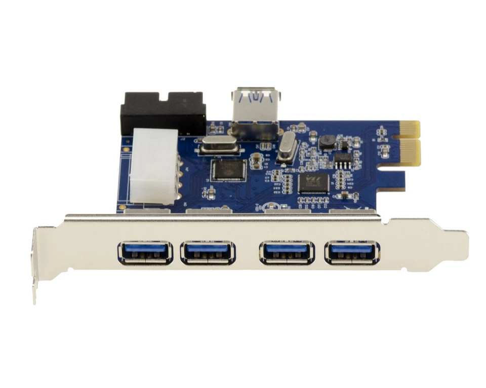 Scheda PCIe A USB 3.0 - 4 Porte Esterne Superspeed + 2 Porte Interne 19 Pin - Immagine 3 di 4