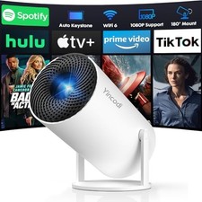  Built-in Apps  Auto Keystone Mini Projector, Portable Projector with WiFi 6