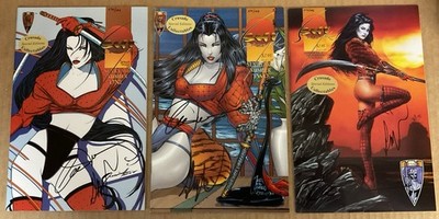 SHI: SENRYAKU SIGNED & NUMBERED SET OF #1, 2 & 3 (1995) Crusade; Tucci; #76/199