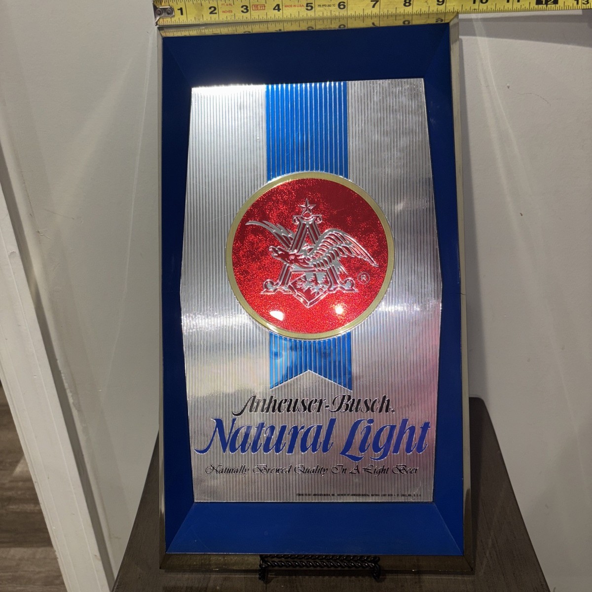 Anheuser Busch Budweiser Vintage Natural Light Beer Mirror Sign | eBay