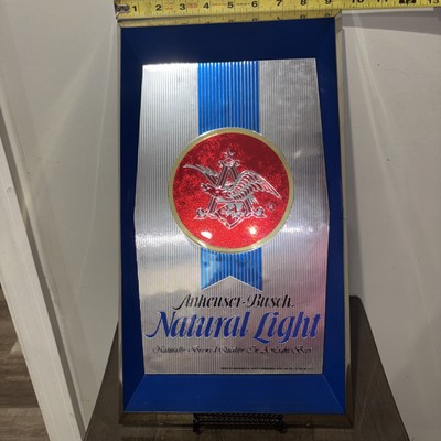 Anheuser Busch Budweiser Vintage Natural Light Beer Mirror Sign | eBay