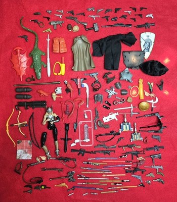 Star Wars, GI Joe, Misc 1:18 scale Weapons, Parts& Accessory Lot of 150+ pieces