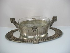 Centre de Table ART DECO PLATEAU & VASQUE ORFEVRERIE DILECTA Made in France