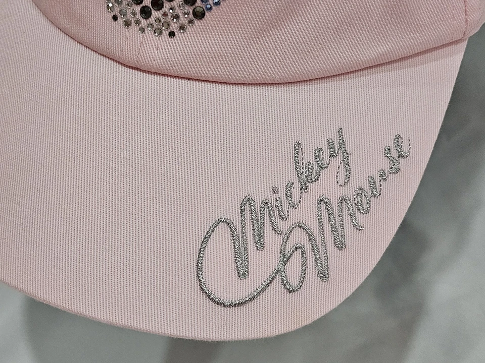 Gorra de béisbol rosa con estrás de Mickey Mouse de los parques de Disney - talla adulto Foto 2 de 4