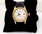 MENS 1956 ROLEX 14K GOLD 26J 1560 OYSTER DATEJUST AUTOMATIC WRISTWATCH,RUNS