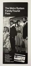 1986 Washington DC Metro System Family Tourist Pass Vintage Travel Brochure Map