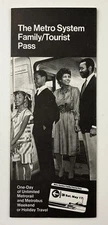 1986 Washington DC Metro System Family Tourist Pass Vintage Travel Brochure Map