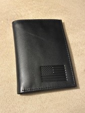 POLICE ID BADGE HOLDER SHIELD BADGE BIFOLD NEW BLACK GENUINE LEATHER RARE STYLE