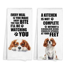 Cavalier King Charles Spaniel Kitchen Towel Gifts for Dog Lovers Decorative S...