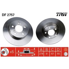 2x Bremsscheibe hinten für Mercedes CLC-Klasse CL203 CLK C208 C209 A208 | 26249