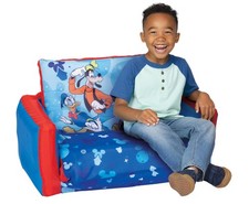 Kids Sofa Bed, Children's 2-in-1 Flip Open Inflatable Comfy Couch to Lounger,...