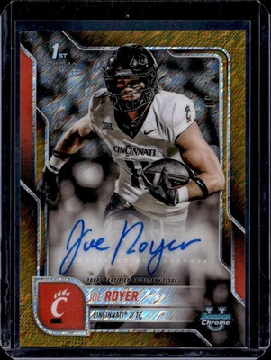 2025 Bowman U Chrome Joe Royer 1st Gold Shimmer Auto /50 Bearcats BCA-JRO